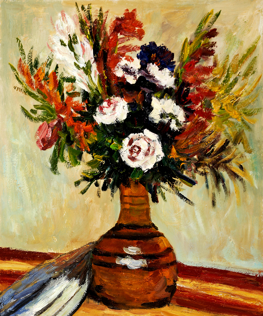 Rose in a Vase by Renior - Pierre-Auguste Renoir painting on canvas